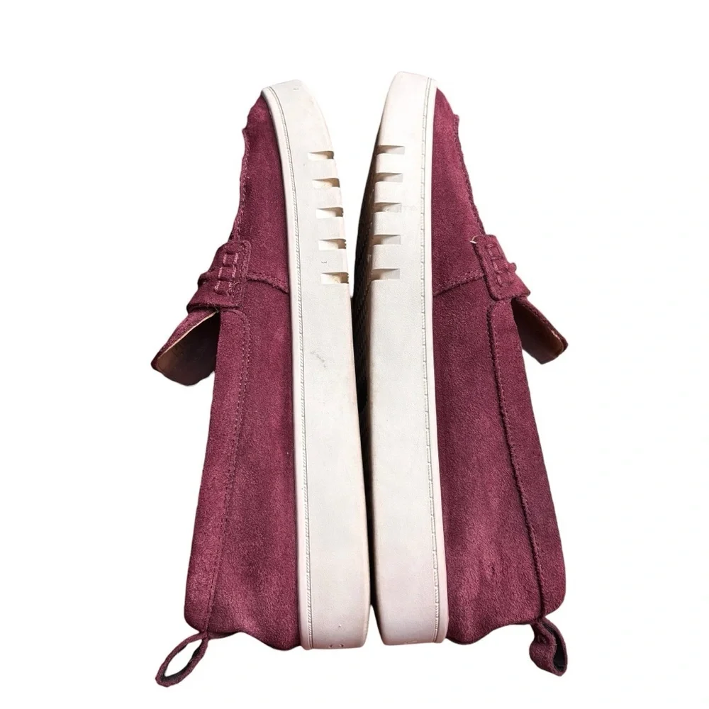 Vionic Chantel Suede Penny Loafers in Burgundy – Women’s Sz 8.5